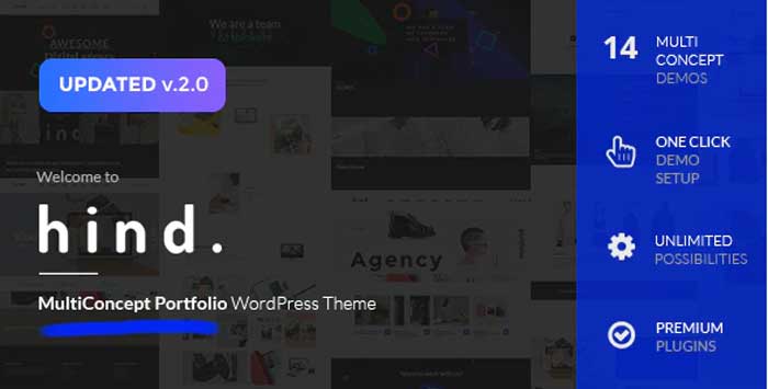 free download Hind - Multi-Concept Portfolio & Photography WordPress Theme