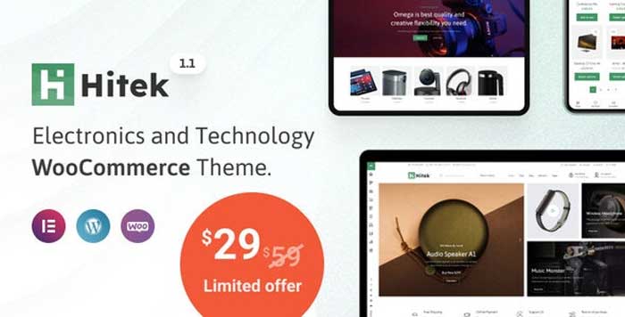 Download Free Hitek - Electronics WooCommerce Theme