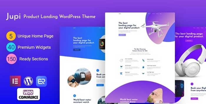 Download free Jupi - Product Landing WordPress Theme