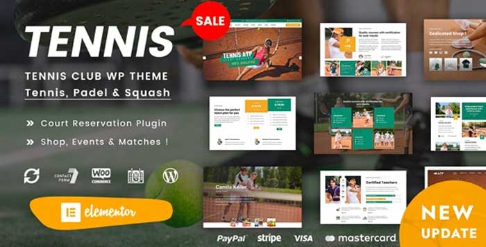 Download free Spyn - Tennis Club WordPress Theme