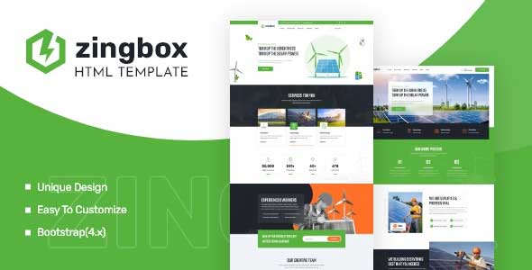 Zingbox v1.0 - Wind & Solar Energy HTML Template