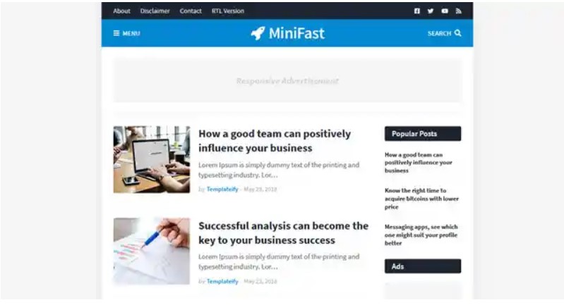 MiniFast – Responsive Blogger Template