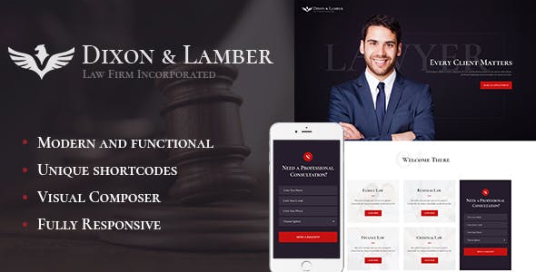 Dixon & Lamber v1.2.1 - Law Firm WordPress Theme