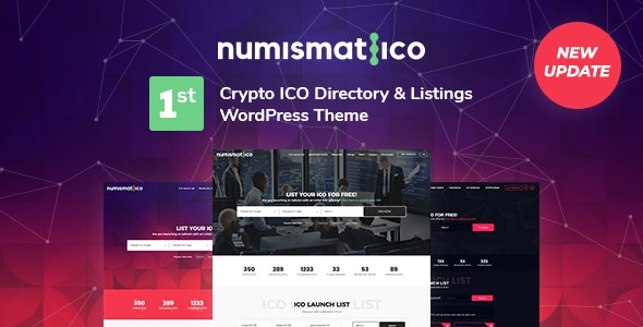 Numismatico v1.9 - Cryptocurrency Directory & Listings WordPress Theme