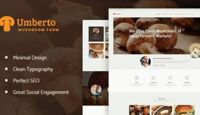 Umberto v1.2.2 - Mushroom Farm & Organic Products Store WordPress Theme